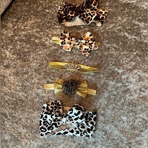 5 Assorted girls baby/ toddler headbands